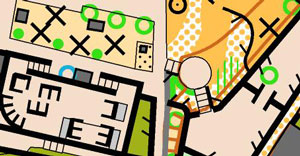 Campus der Universität Wien, Wien, Orientierungslaufkarte