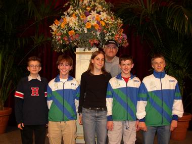 Henrik Sulz, Bernhard Rauscher, Agnes Harreither, Erik Simkovics, Philipp Cancura im Rathaus